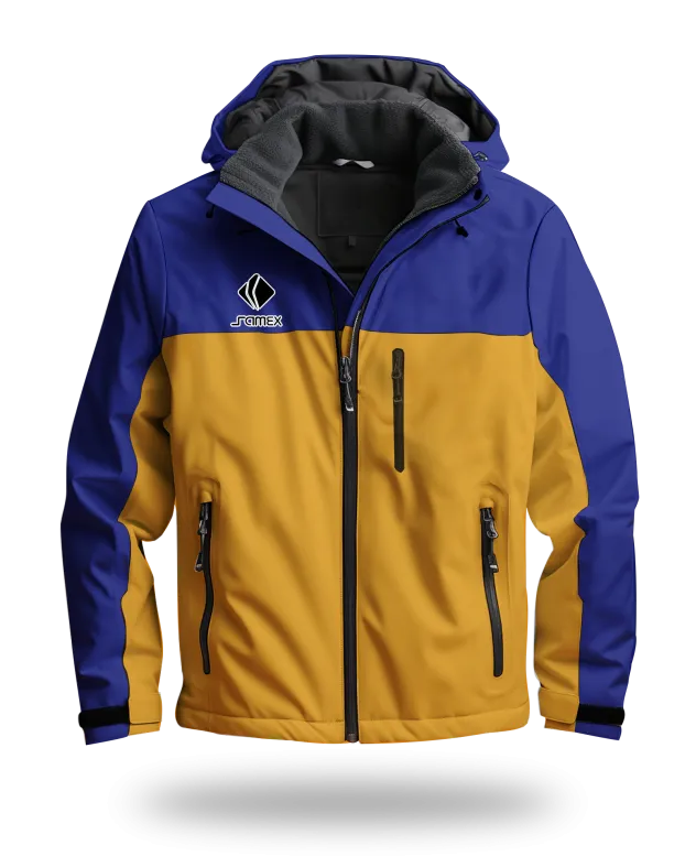 ChaquetasParka Corporativa azul y mostaza