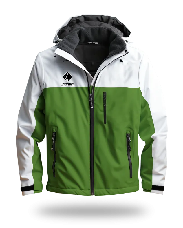 ChaquetasParka Corporativa blanco y verde