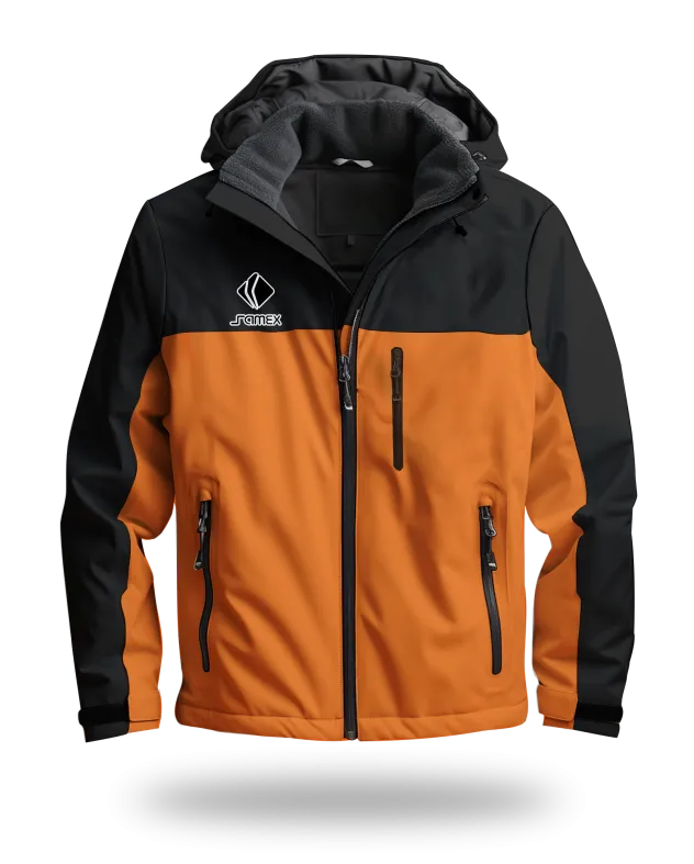 ChaquetasParka Corporativa negro y naranja