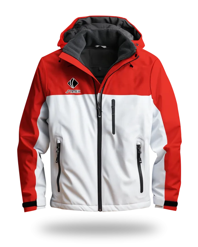 ChaquetasParka Corporativa rojo y blanco