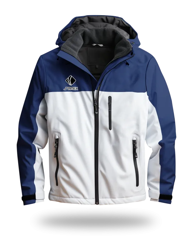 ChaquetasParka Corporativa azul y blanco