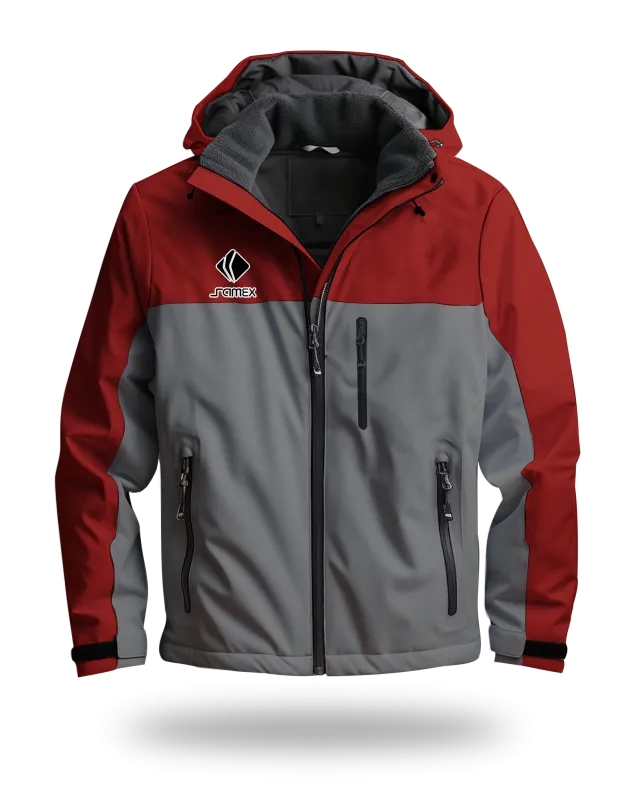 ChaquetasParka Corporativa guinda y plomo oscuro