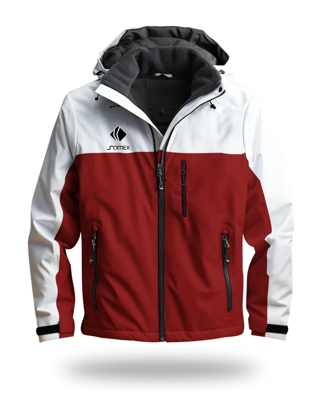 ChaquetasParka Corporativa blanco y guinda