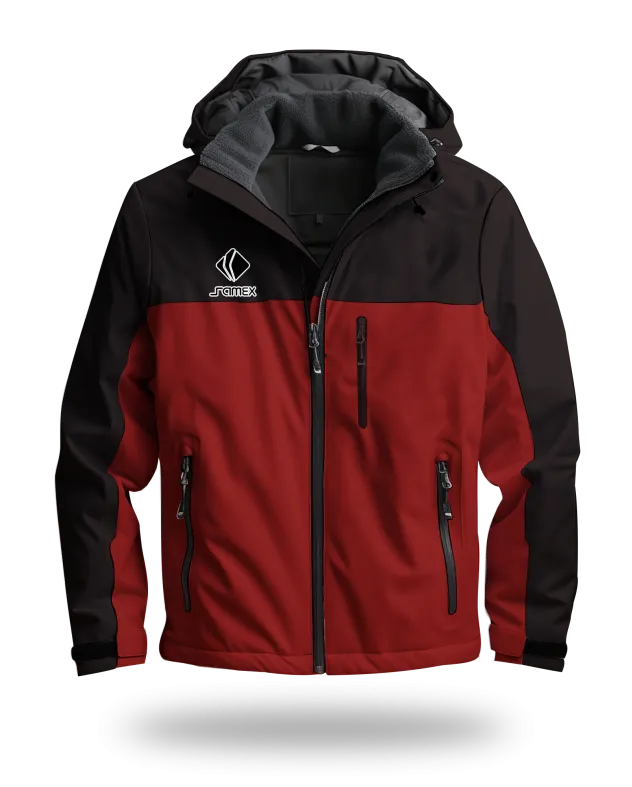 ChaquetasParka Corporativa negro y guinda