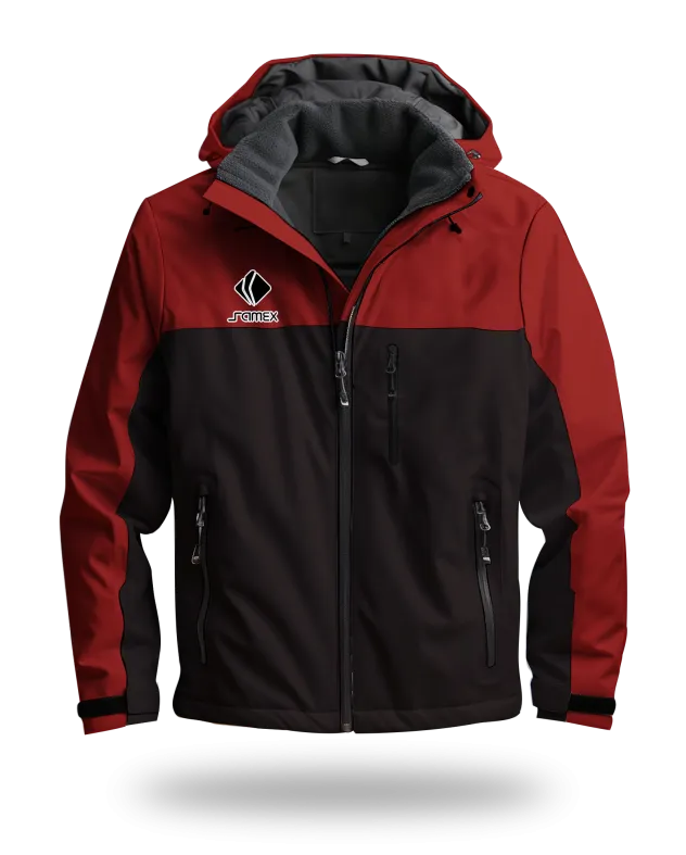 ChaquetasParka Corporativa guinda y negro