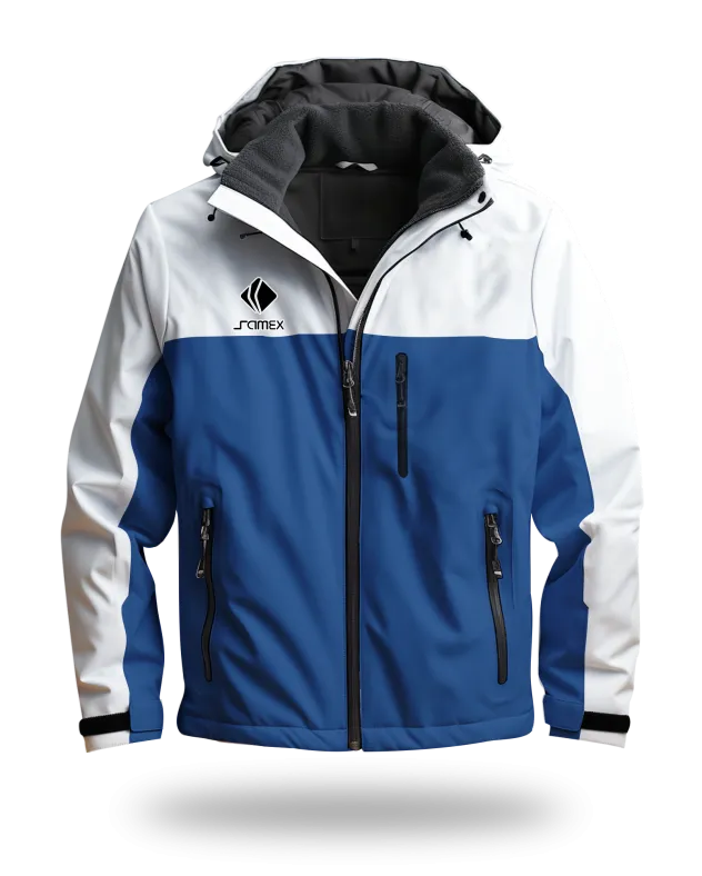ChaquetasParka Corporativa blanco y azul