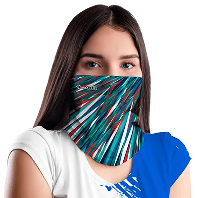 Bandana Dama Cod 0043 NEGRO - ACERO - VERDE - FIGURAS GEOMETRICAS .