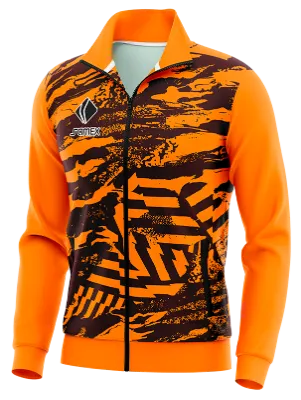 BUZO DEPORTIVO PERSONALIZADO BUZO GALATASARAY AMARILLO CON LINEAS MARRONES COD: 0007 .