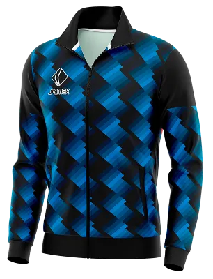 BUZO DEPORTIVO PERSONALIZADO BUZO MANCHESTER UNITED VISITA CONCEPT 2021-22 NEGRO CON LINEAS AZULES COD: 0020 .