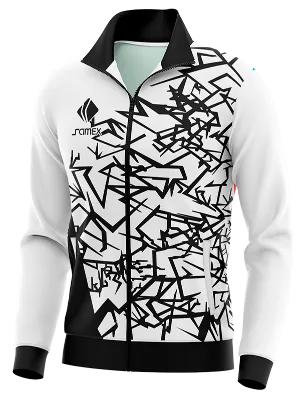 BUZO DEPORTIVO PERSONALIZADO BUZO MANCHESTER UNITED CONCEPT BLANCO - NEGRO - LINEAS COD: 0021 .