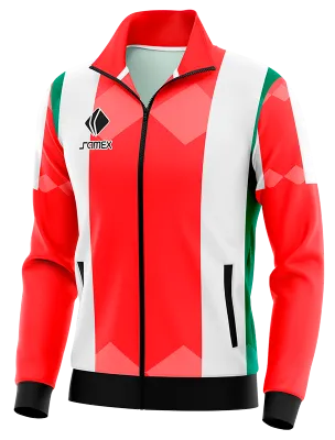 BUZO DEPORTIVO PERSONALIZADO BUZO PALESTINO HOME KIT 2020-21 ROJO - BLANCO - VERDE - FRANJAS COD: 0036 .