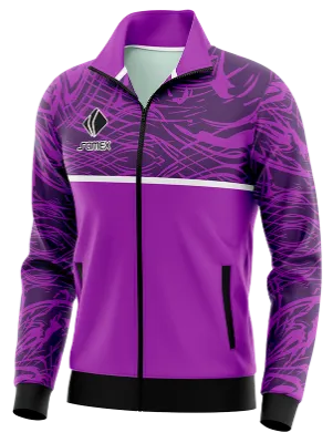 BUZO DEPORTIVO PERSONALIZADO BUZO SEÑOR DEL MAR SPORTS BOYS 2022 MORADO LINEAS COD: 0041 .