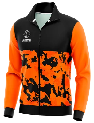 BUZO DEPORTIVO PERSONALIZADO BUZO TEMPLATE JUVENTUS 2020 NARANJA - NEGRO COD: 0050 .