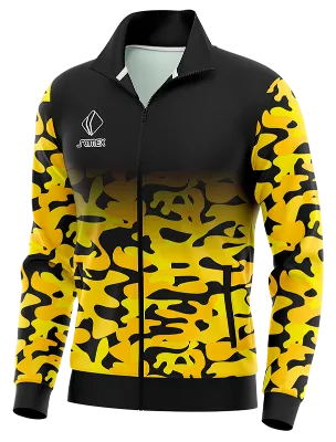 BUZO DEPORTIVO PERSONALIZADO BUZO TEMPLATE MILITAR DESING CONCEPT AMARILLO - NEGRO - CAMUFLADO COD: 0068 .