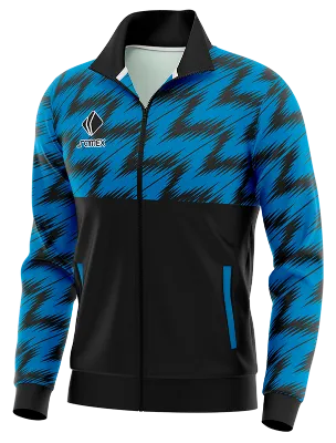 BUZO DEPORTIVO PERSONALIZADO BUZO TURQUIA 2018 CELESTE- NEGRO- LINEAS COD: 0069 .