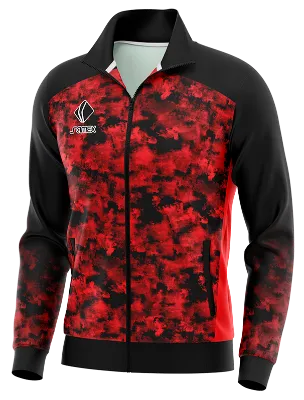 BUZO DEPORTIVO PERSONALIZADO BUZO TEMPLATE AJAX ROJO - NEGRO COD: 0072 .
