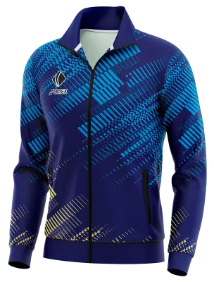 BUZO DEPORTIVO PERSONALIZADO BUZO TOTTENHAM 2020-21 TREINO AZUL - AMARILLO - CELESTE - LINEAS COD: 0087 .