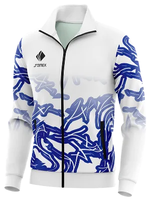 BUZO DEPORTIVO PERSONALIZADO BUZO CHELSEA FANTASY 2020-21 BLANCO - AZUL - LINEAS COD: 0091 .
