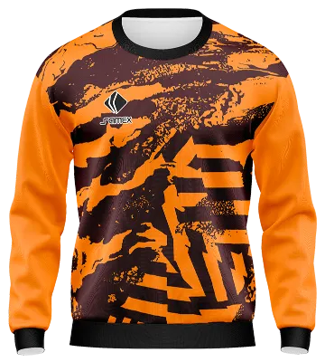 BUZO DEPORTIVO CUELLO REDONDO PERSONALIZADO BUZO GALATASARAY AMARILLO CON LINEAS MARRONES COD: 0007 .