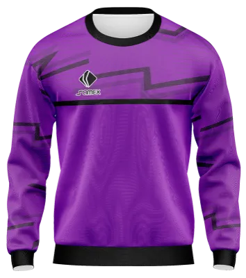BUZO DEPORTIVO CUELLO REDONDO PERSONALIZADO BUZO TEMPLATE BARCELONA MORADO LINEAS NEGRAS COD: 0024 .