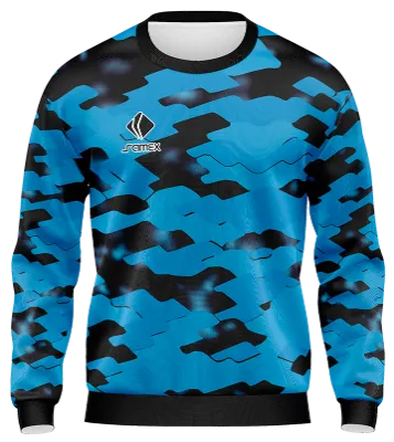 BUZO DEPORTIVO CUELLO REDONDO PERSONALIZADO BUZO MANCHESTER UNITED 2021-22 CELESTE - NEGRO COD: 0029 .