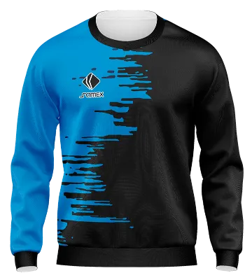 BUZO DEPORTIVO CUELLO REDONDO PERSONALIZADO BUZO MANCHESTER UNITED NEGRO - CELESTE COD: 0046 .