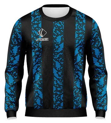 BUZO DEPORTIVO CUELLO REDONDO PERSONALIZADO BUZO TEMPLATE INTER MILAN 2021-22 AZUL - NEGRO - FRANJAS - CUADROS COD: 0074 .