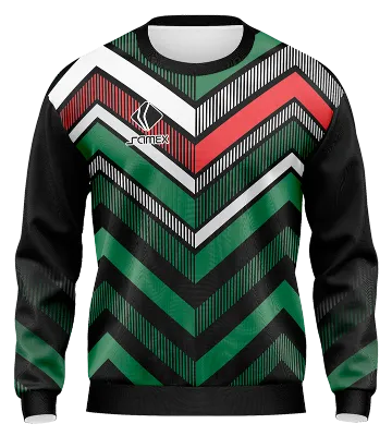 BUZO DEPORTIVO CUELLO REDONDO PERSONALIZADO BUZO MEXICO ADIDAS CONCEPT VERDE - NEGRO - ROJO - FRANJAS COD: 0078 .