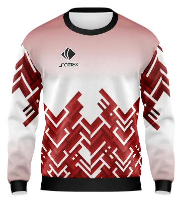 BUZO DEPORTIVO CUELLO REDONDO PERSONALIZADO BUZO DESIGN GEOMETRIC VECTOR BLANCO - GRANATE - NEGRO COD: 0079 .
