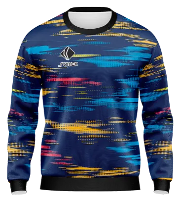 BUZO DEPORTIVO CUELLO REDONDO PERSONALIZADO BUZO RB LEIPZIG 2021-22 AZUL - AMARILLO - ROSADO - CELESTE - LINEAS COD: 0083 .