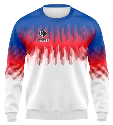BUZO DEPORTIVO CUELLO REDONDO PERSONALIZADO BUZO INGLATERRA BLANCO - ROJO -AZUL - LINEAS COD: 0088 .