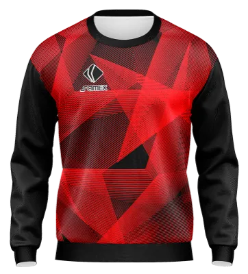 BUZO DEPORTIVO CUELLO REDONDO PERSONALIZADO BUZO FLAMENGO FANTASY 2020-21 ROJO - NEGRO - TRIANGULOS COD: 0093 .