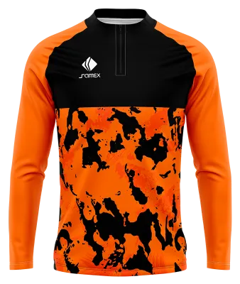 BUZO DEPORTIVO MEDIO CIERRE PERSONALIZADO BUZO TEMPLATE JUVENTUS 2020 NARANJA - NEGRO COD: 0050 .