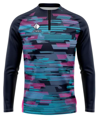 BUZO DEPORTIVO MEDIO CIERRE PERSONALIZADO BUZO RB LEIPZIG 2021-22 AZUL - TURQUESA - ROSADO -LINEAS COD: 0053 .