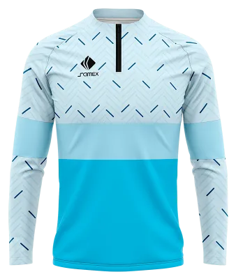 BUZO DEPORTIVO MEDIO CIERRE PERSONALIZADO BUZO CHELSEA AWAY 2020-21 CELESTE - LINEAS COD: 0056 .