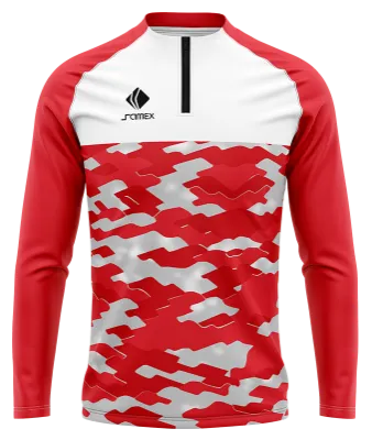 BUZO DEPORTIVO MEDIO CIERRE PERSONALIZADO BUZO MANCHESTER UNITED 2021-22 ROJO - GRIS - CAMUFLAJE COD: 0059 .