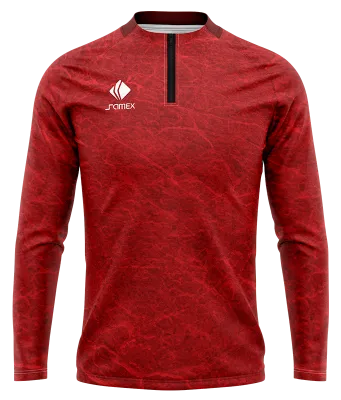 BUZO DEPORTIVO MEDIO CIERRE PERSONALIZADO BUZO LA CALERA 2021 GUINDA LINEAS COD: 0064 .