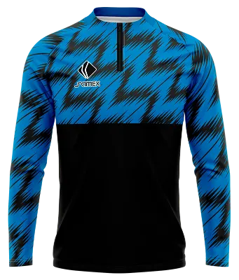 BUZO DEPORTIVO MEDIO CIERRE PERSONALIZADO BUZO TURQUIA 2018 CELESTE- NEGRO- LINEAS COD: 0069 .