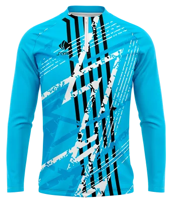 BUZO DEPORTIVO MEDIO CIERRE PERSONALIZADO BUZO REAL SOCIEDAD CONCEPT CELESTE - BLANCO - NEGRO - LINEAS COD: 0075 .