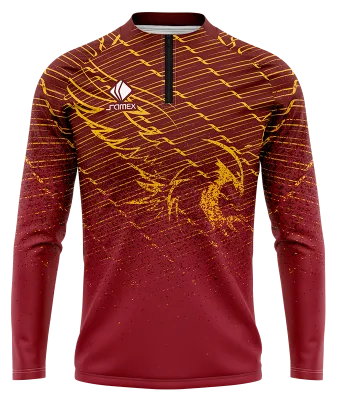 BUZO DEPORTIVO MEDIO CIERRE PERSONALIZADO BUZO DESIGN AGUILA LEON GUINDA- AMARILLO - AGUILA COD: 0076 .