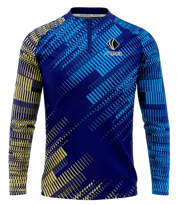 BUZO DEPORTIVO MEDIO CIERRE PERSONALIZADO BUZO TOTTENHAM 2020-21 TREINO AZUL - AMARILLO - CELESTE - LINEAS COD: 0087 .