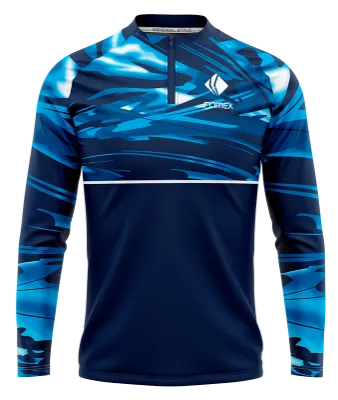BUZO DEPORTIVO MEDIO CIERRE PERSONALIZADO BUZO RB LEIPZIG 2021 AZUL - CELESTE -BLANCO - ACUARELA COD: 0089 .