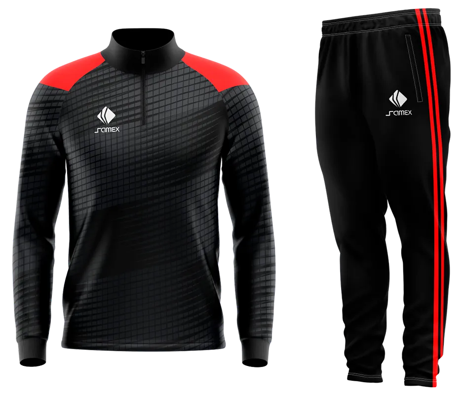 Conjunto Buzo Medio Cierre Cuello Alto HOUSTON ROCKET CONCEPT-MLS-NIKE NEGRO - LINEAS - GRIS COD 17
