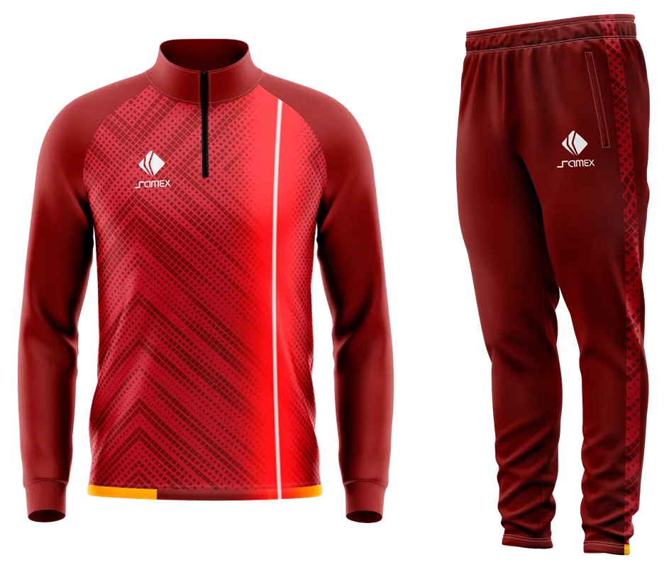Conjunto Buzo Medio Cierre Cuello Alto C.A COSTA BRAVA DESIGN GUINDA - LINEAS COD 40