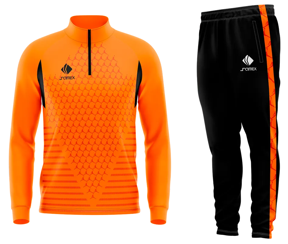 Conjunto Buzo Medio Cierre Cuello Alto PSG JORDAN CONCEPT NARANJA - NEGRO - JORDAN COD 42