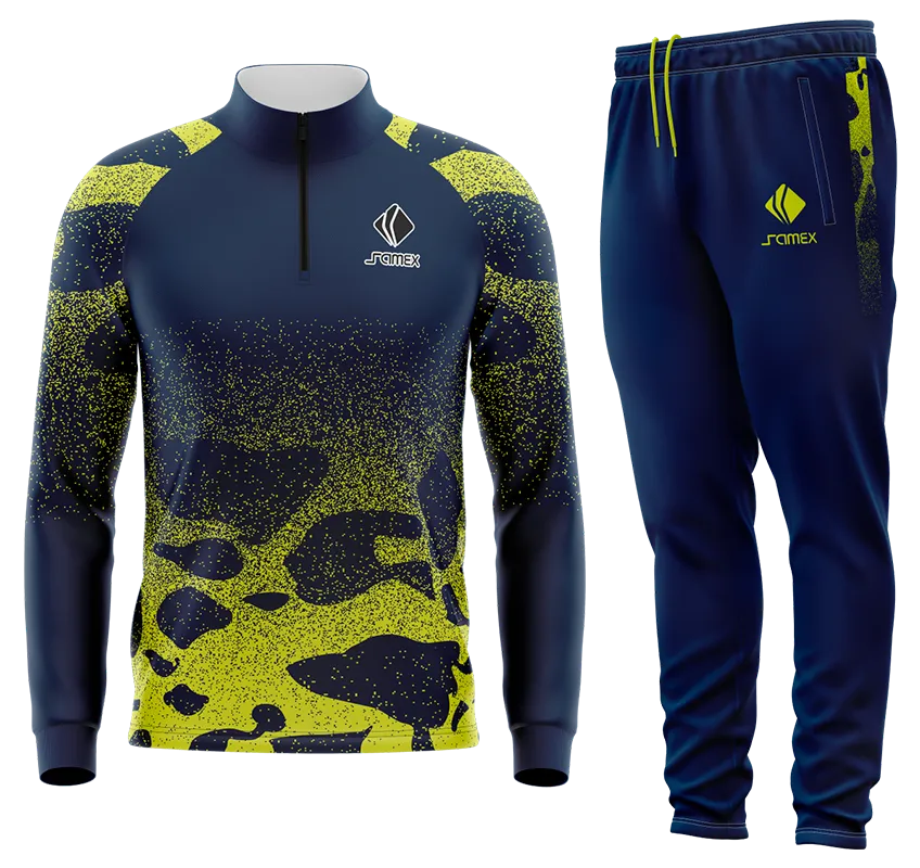 Conjunto Buzo Medio Cierre Cuello Alto ARSENAL 2017-18 AZUL - VERDE COD 94