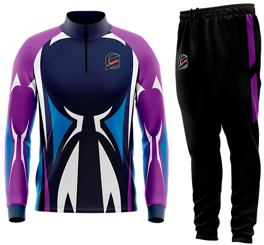 BUZO DEPORTIVO MORADO - AZUL - BLANCO - JANAS cod: 0117 .