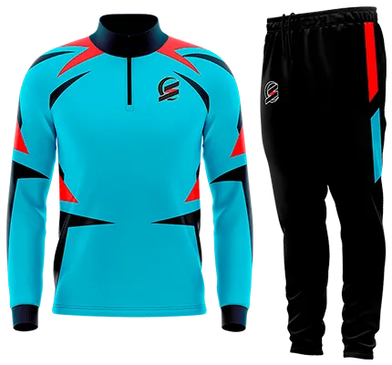 BUZO DEPORTIVO CELESTE - ROJO - AZUL - TRIANGULOS - SPORT cod: 0118 .