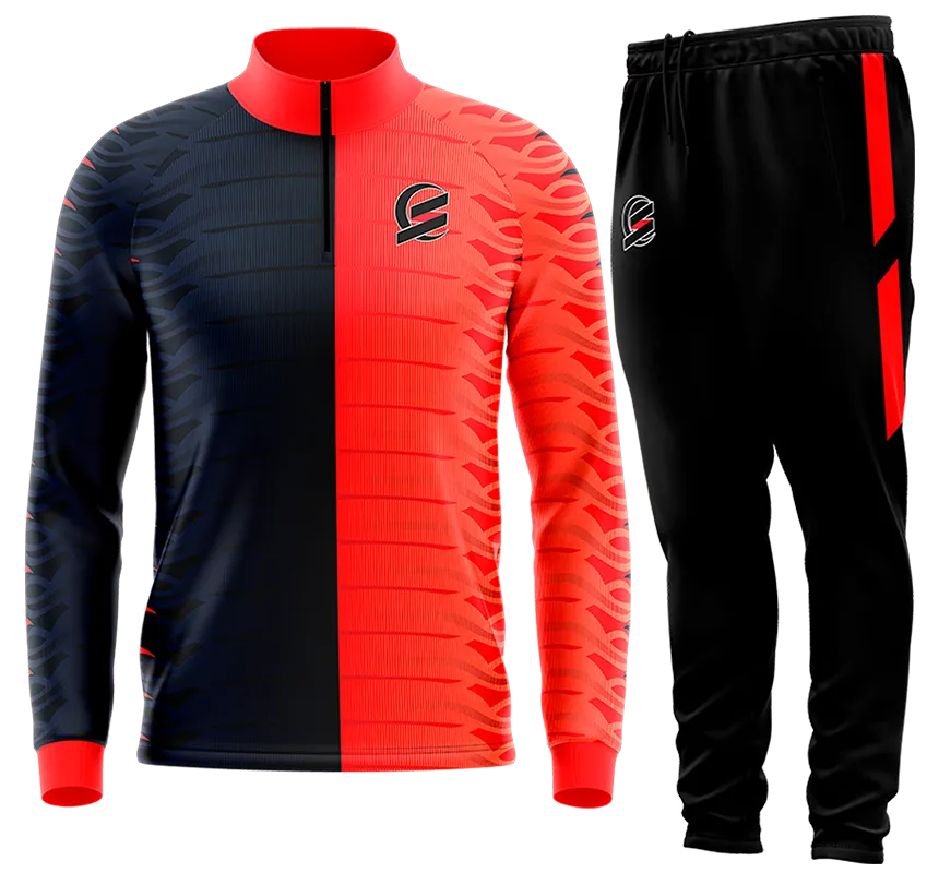 BUZO DEPORTIVO ROJO - AZUL - LINEAS cod: 0157 .