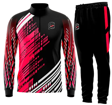 BUZO DEPORTIVO NEGRO - BLANCO - ROSADO - CUADROS - FRANJAS cod: 0158 .